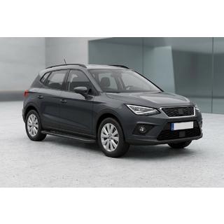 Бокові пороги Bosphore Black (2 шт., алюміній) Seat Arona 2017- рр. фото 1