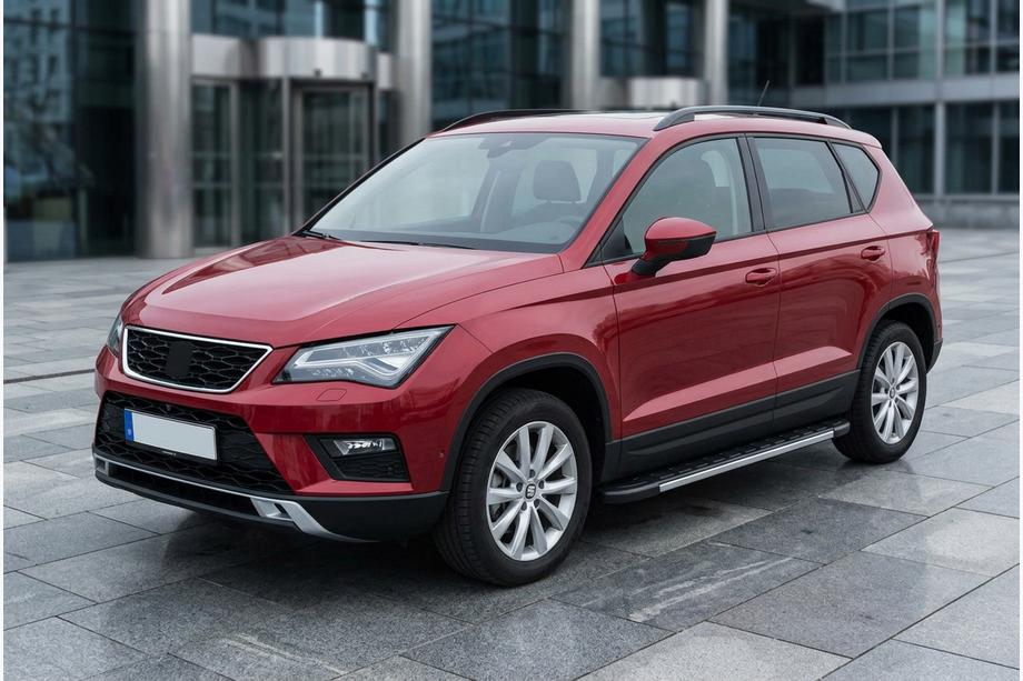 Seat Ateca 2016- рр. Бокові пороги Duru (2 шт., алюміній) Image