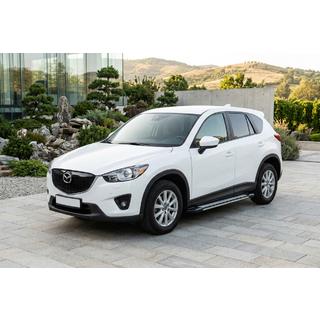 Бокові пороги Rainbow (2 шт., алюміній) Mazda CX-5 2017-2025 рр. фото 1