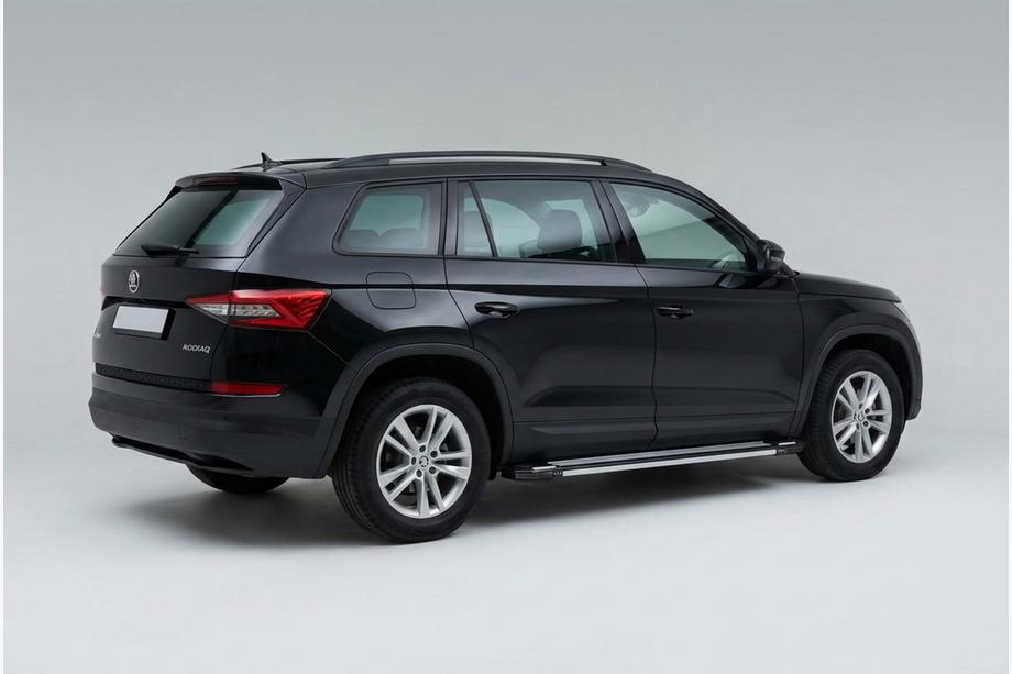 Skoda Kodiaq 2016-2023 рр. Бокові пороги Rainbow (2 шт., алюміній) Image