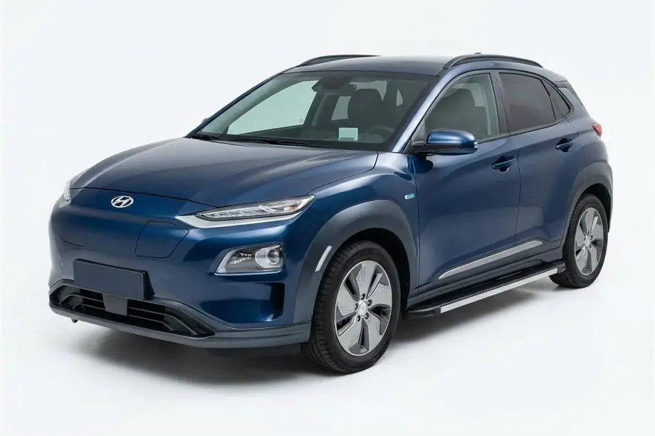 Hyundai Kona 2017-2023 рр. Бокові пороги Maya V1 (2 шт., алюміній) Фото 1