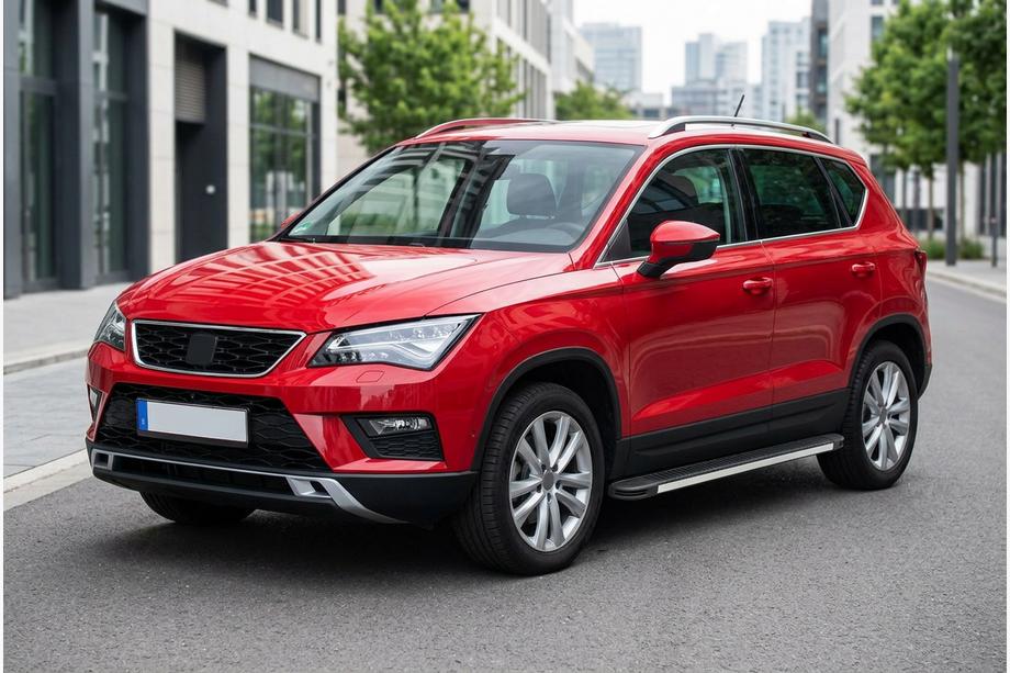 Seat Ateca 2016- рр. Бокові пороги Maya V1 (2 шт., алюміній) Image
