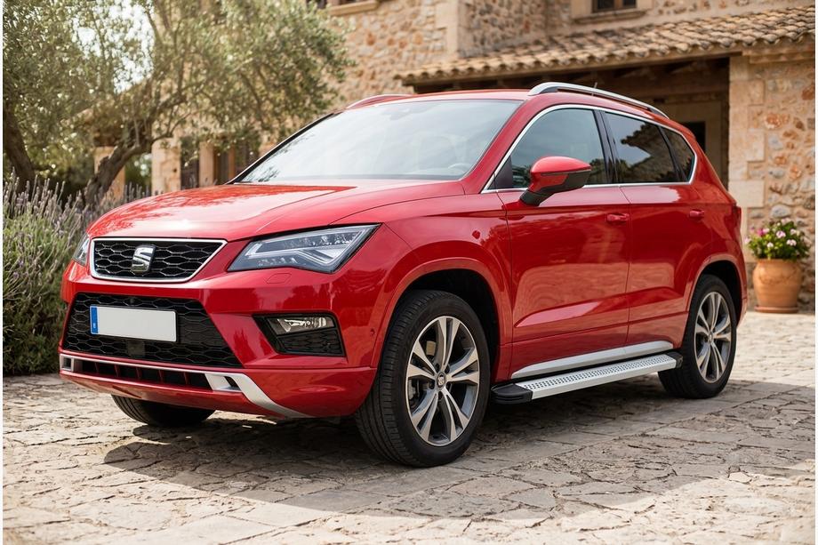 Seat Ateca 2016- рр. Бокові пороги Maya V2 (2 шт., алюміній) Image