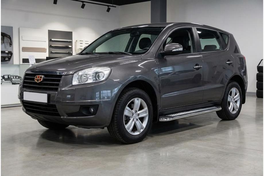 Geely Emgrand X7 2011- рр. Бокові пороги Maydos V2 (2 шт., алюміній ↗ нерж) Фото 1