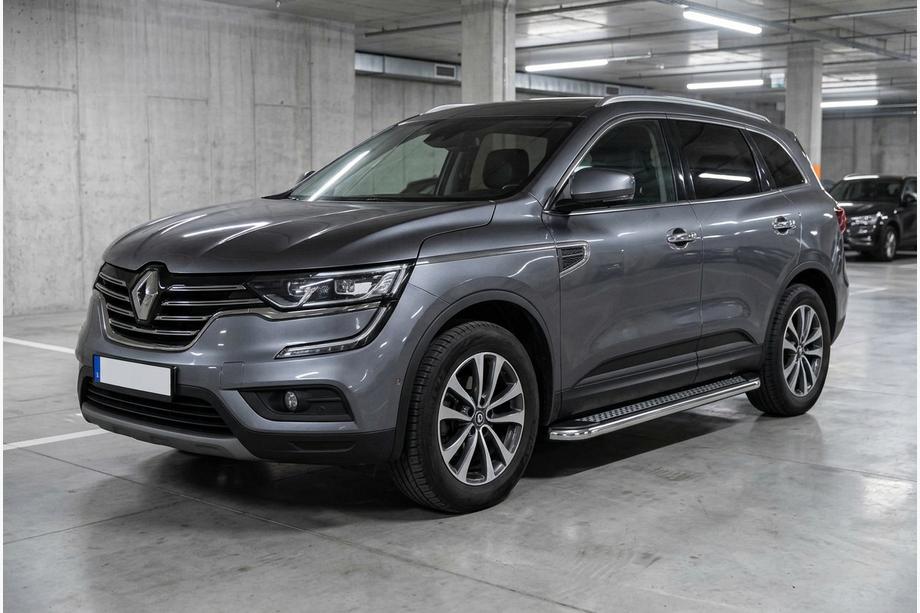 Renault Koleos 2016-2024 рр. Бокові пороги Maydos V2 (2 шт., алюміній ↗ нерж) Фото 1