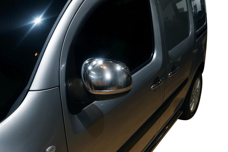 Renault Kangoo 2008-2020 рр. Накладки на дзеркала 2013-2019 (2 шт, нерж) OmsaLine - Італійська нержавіюча сталь Фото 3