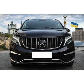 Передня решітка GT Panamericana Chrome (2014-2019 для V-class) фото 1