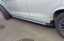 BMW X3 F25 2011-2018 рр. Оригінальні пороги V2 (2 шт, алюміній) фото 1