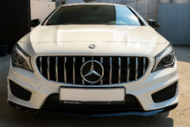 Mercedes CLA C117 2013-2019 рр. Передня решітка (2013-2016, GT Panamericana) фото 3