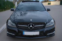 Mercedes C-class W204 2007-2015 рр. Передня решітка Diamond Black фото 1