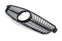 Mercedes C-class W204 2007-2015 рр. Передня решітка Diamond Black фото 3