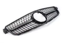 Mercedes C-class W204 2007-2015 рр. Передня решітка Diamond Black фото 4