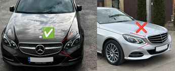 Mercedes E-сlass W212 2009-2016 рр. Передня решітка Diamond Black (для Avantgarde і AMG-Line, 2013-2016) фото 6