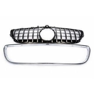Передня решітка з рамкою 2014-2018 (GT Panamericana) Mercedes CLS C218 2011-2018 рр. фото 3