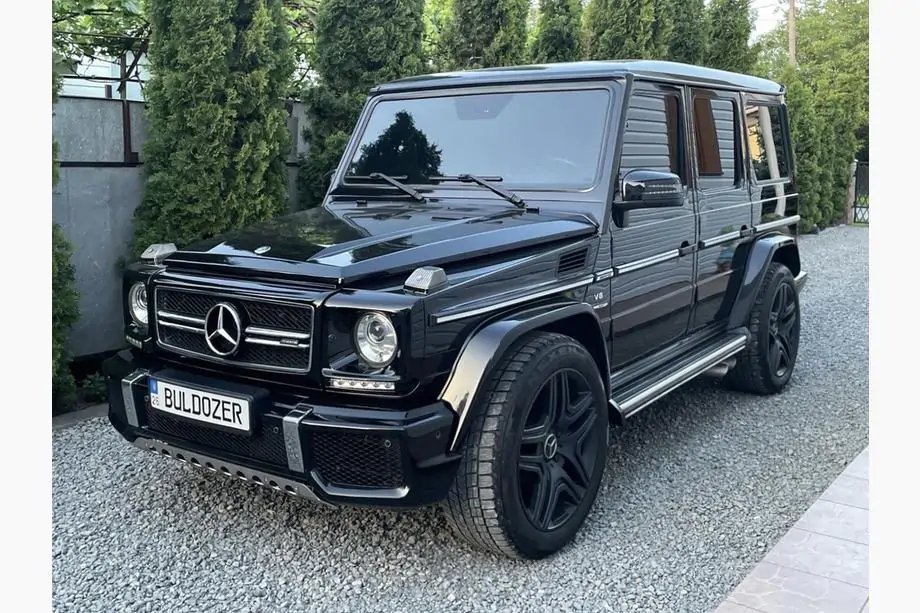 Mercedes G class W463 1990-2018 рр. Передній бампер AMG G63/G65 (в зборі) G63 (хромована сітка) Фото 4