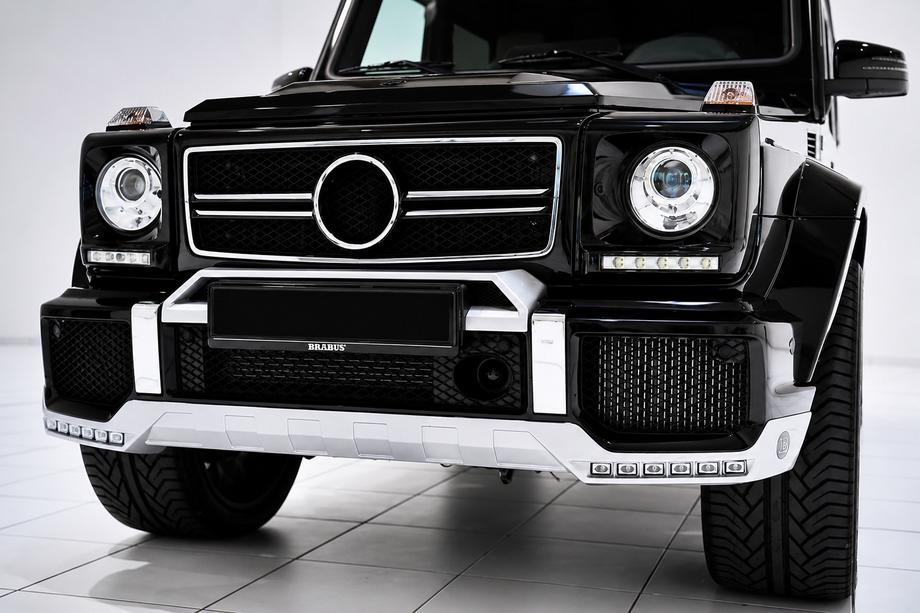 Mercedes G class W463 1990-2018 рр. Накладка на передній бампер BRBS з LED Фото 1