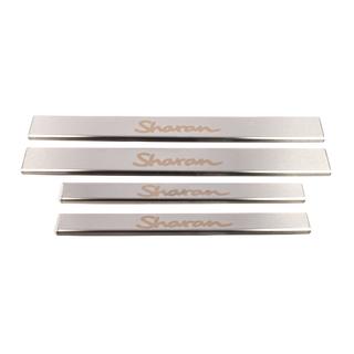 Накладки на пороги Carmos V1 (4 шт, нерж) Volkswagen Sharan 1995-2010 рр. фото 2