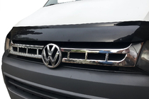 Volkswagen T5 2010-2015 рр. Накладки на решітку (Carmos, 2 шт., нерж.) фото 1