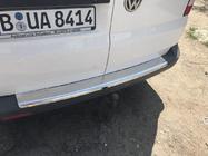 Volkswagen T5 2010-2015 рр. Накладка на задній бампер із загином (Carmos V1, сталь) фото 2