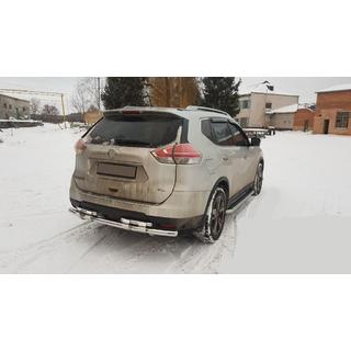 Задній захист NSXT.13.6.B1-08 (2 шт., нерж) Nissan X-trail T32/Rogue 2014-2021 рр. фото 2