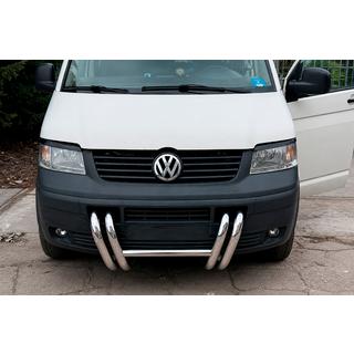 Кенгурятник ST006-03 ніздрі (нерж) Volkswagen T5 Transporter 2003-2010 рр. фото 2