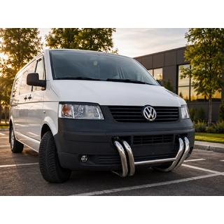 Кенгурятник ST006-03 ніздрі (нерж) Volkswagen T5 Transporter 2003-2010 рр. фото 1