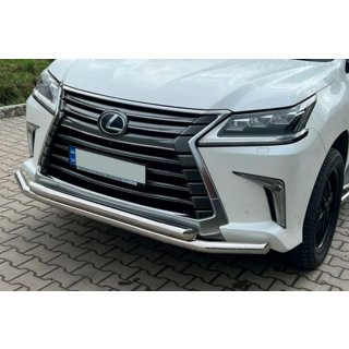 Передній захист ST014 (2015+, нерж) Lexus LX570/450d 2008-2022 рр. фото 1