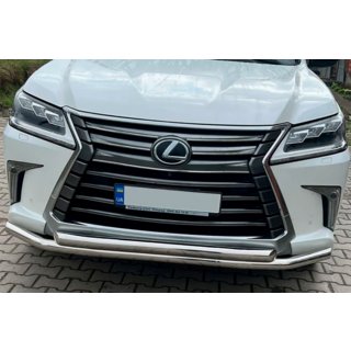 Передній захист ST014 (2015+, нерж) Lexus LX570/450d 2008-2022 рр. фото 4