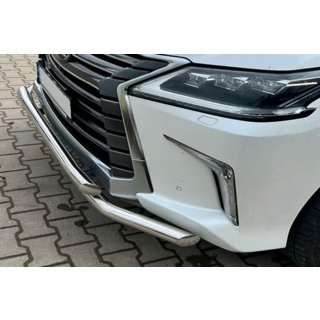 Передній захист ST014 (2015+, нерж) Lexus LX570/450d 2008-2022 рр. фото 3