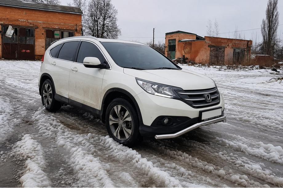 Honda CRV 2012-2016 рр. Передній захист ST007 (нерж.) Фото 3
