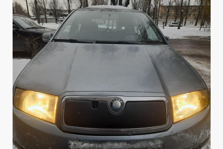 Skoda Fabia 2000-2007 рр. Зимова накладка на решітку Матова