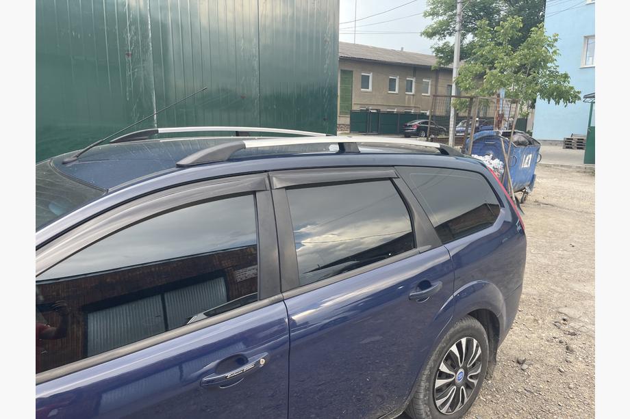 Ford Focus II 2005-2008 рр. Алюмінієві рейлінги (Caravan, хром) Image