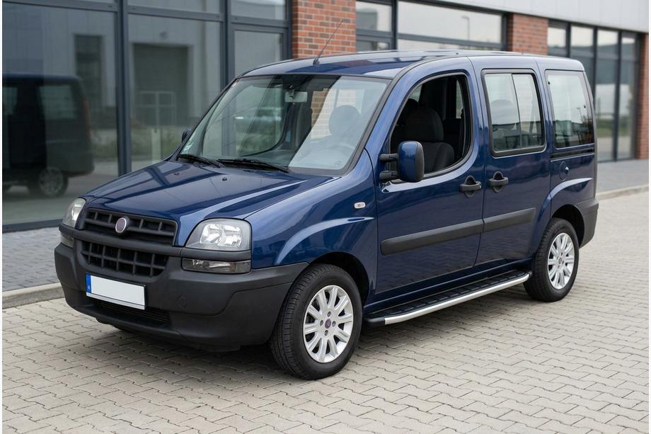 Fiat Doblo I 2005-2010 рр. Бокові пороги Fullmond (2 шт, алюм.) Image