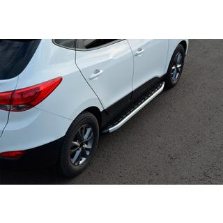 Бокові пороги Fullmond (2 шт, алюм.) Kia Sportage 2010-2015 рр. фото 3