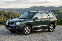 Hyundai Santa Fe 1 2000-2006 рр. Бокові пороги Fullmond (2 шт, алюм.) фото 1