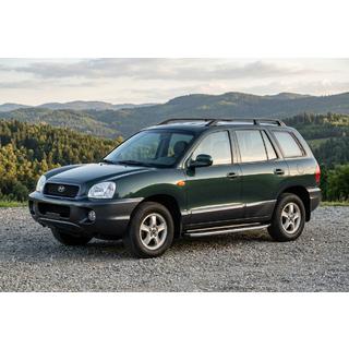 Бокові пороги Fullmond (2 шт, алюм.) Hyundai Santa Fe 1 2000-2006 рр. фото 1