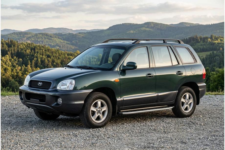 Hyundai Santa Fe 1 2000-2006 рр. Бокові пороги Fullmond (2 шт, алюм.) Image