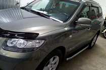 Hyundai Santa Fe 2 2006-2012 рр. Бокові пороги Fullmond (2 шт, алюм.) фото 8