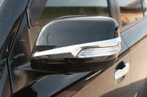 Toyota Land Cruiser Prado 150 2009-2023 рр. Смужки на дзеркала (2 шт, хром) фото 1