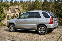 Kia Sportage 2004-2010 рр. Бокові пороги Fullmond (2 шт, алюм.) фото 1