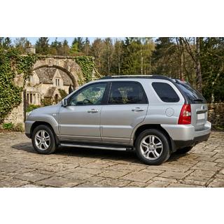 Бокові пороги Fullmond (2 шт, алюм.) Kia Sportage 2004-2010 рр. фото 1