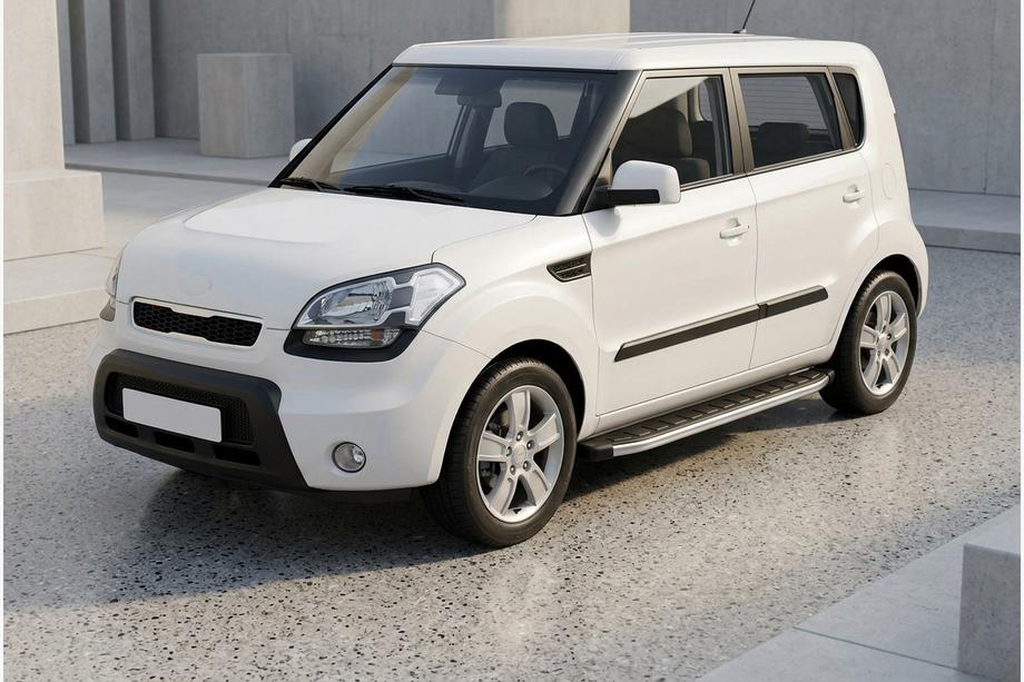 Kia Soul I 2008-2013 рр. Бокові пороги Fullmond (2 шт, алюм.) Image
