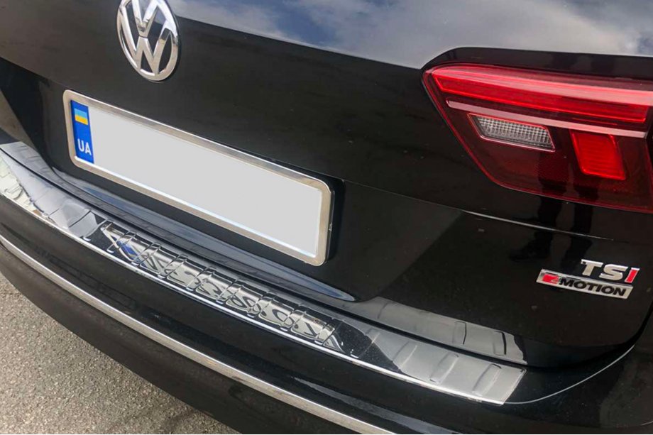 Volkswagen Tiguan 2016-2023 рр. Накладка на задній бампер (Carmos, нерж) Фото 5