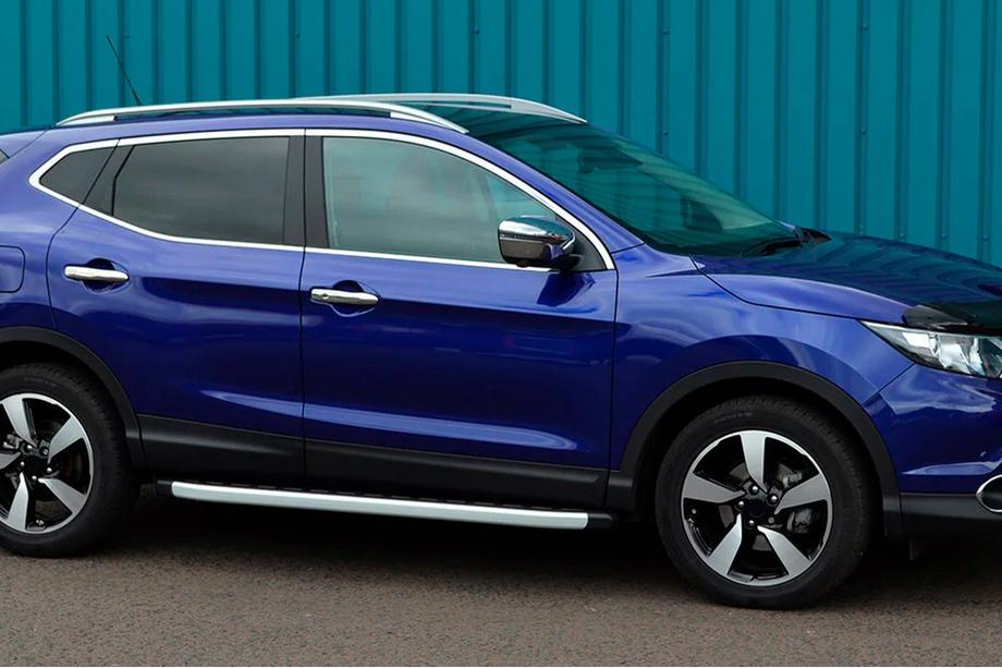 Nissan Qashqai 2007-2010 рр. Бокові пороги Fullmond (2 шт., алюм.) Фото 3