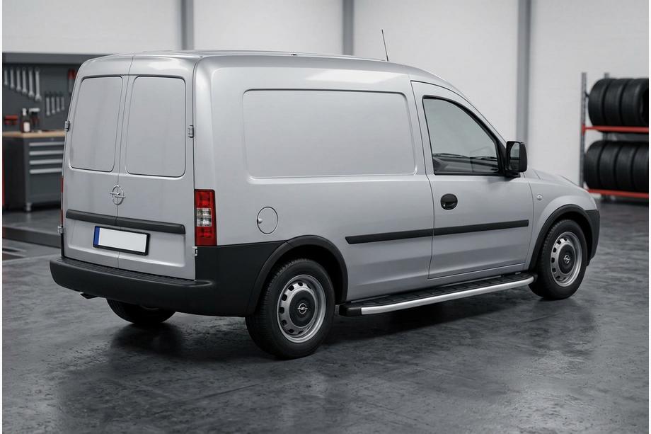 Opel Combo 2002-2012 рр. Бокові пороги Fullmond (2 шт., алюм.) Image