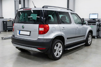 Skoda Yeti 2009-2017 рр. Бокові пороги Fullmond (2 шт, алюм) фото 1