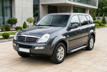 SsangYong Rexton I 2001-2017 рр. Бокові пороги Allmond Grey (2 шт, алюм) фото 1