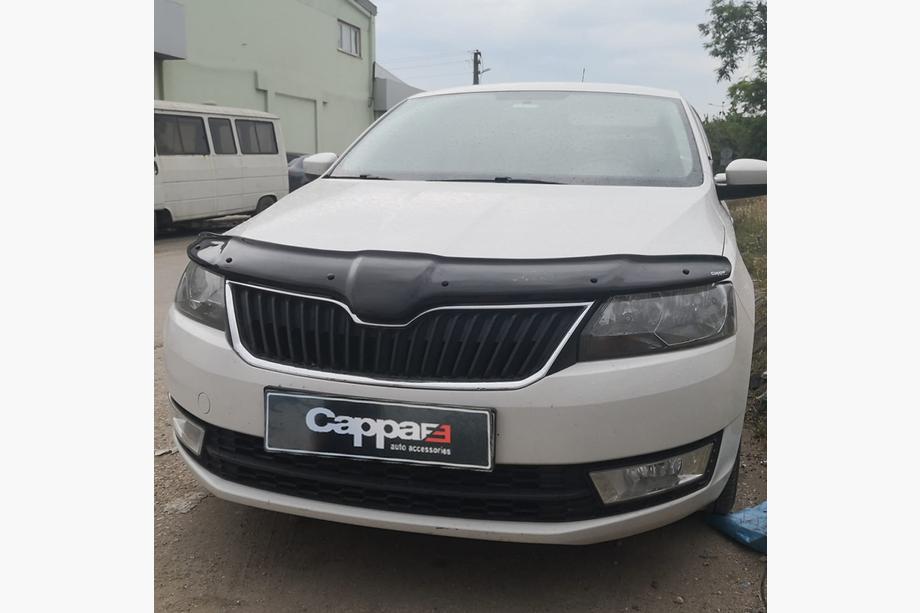 Skoda Rapid 2012-2019 рр. Дефлектор капота (EuroCap) Image
