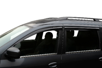 Dacia Logan MCV 2004-2014 рр. Зовнішня окантовка стекол (4 шт, нерж.) фото 4