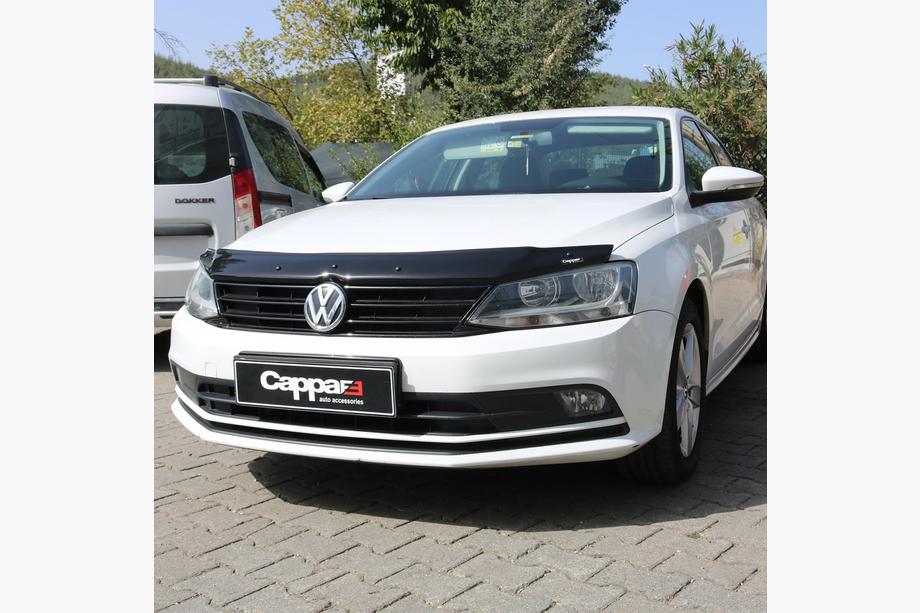 Volkswagen Jetta 2011-2018 рр. Дефлектор капота (EuroCap) Image